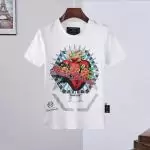 philipp plein t-shirts pour hommes white heart break